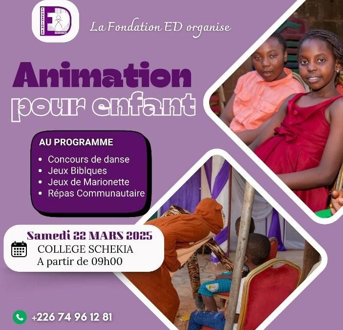 Retour sur l’Animation Enfant organisée par la Fondation ED